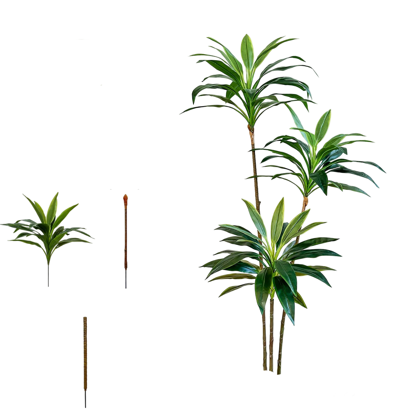 Tejesa 50-225CM Artificial green Dracaena plant tree indoor outdoor ornament fake plant for Home garden Room wedding decor halloween