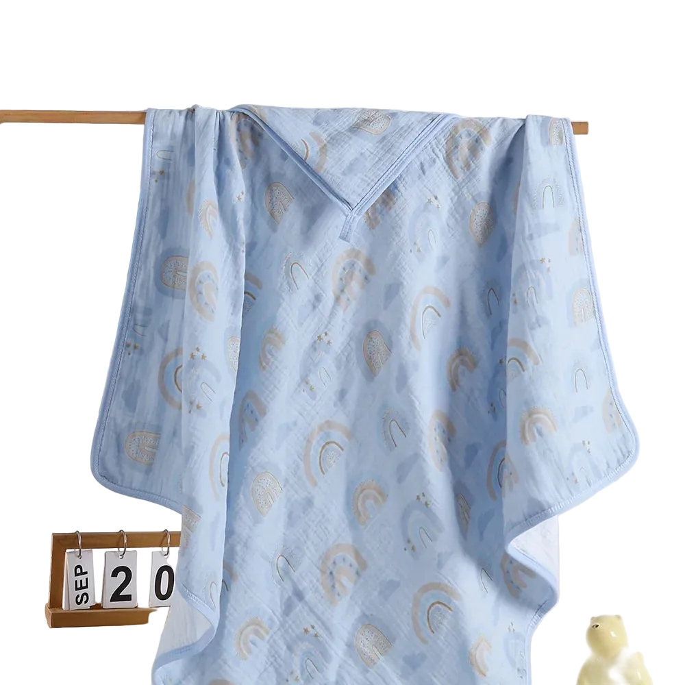 Tejesa 2Pcs New 100% Cotton Breathable Baby Swaddle Blanket Newborn Bath Towel Infant Quilt