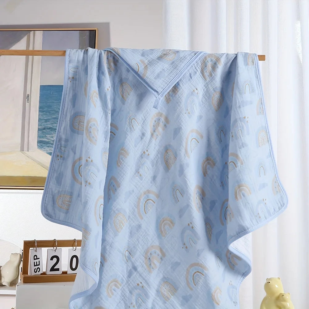 Tejesa 2Pcs New 100% Cotton Breathable Baby Swaddle Blanket Newborn Bath Towel Infant Quilt