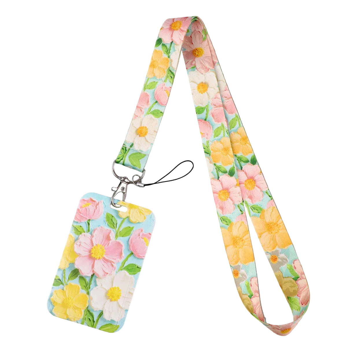Tejesa Beautiful Flowers  Colorful Lanyards for Keys Neck Strap ID Card Gym Phone Straps DIY Hang Rope Lariat Keyrings
