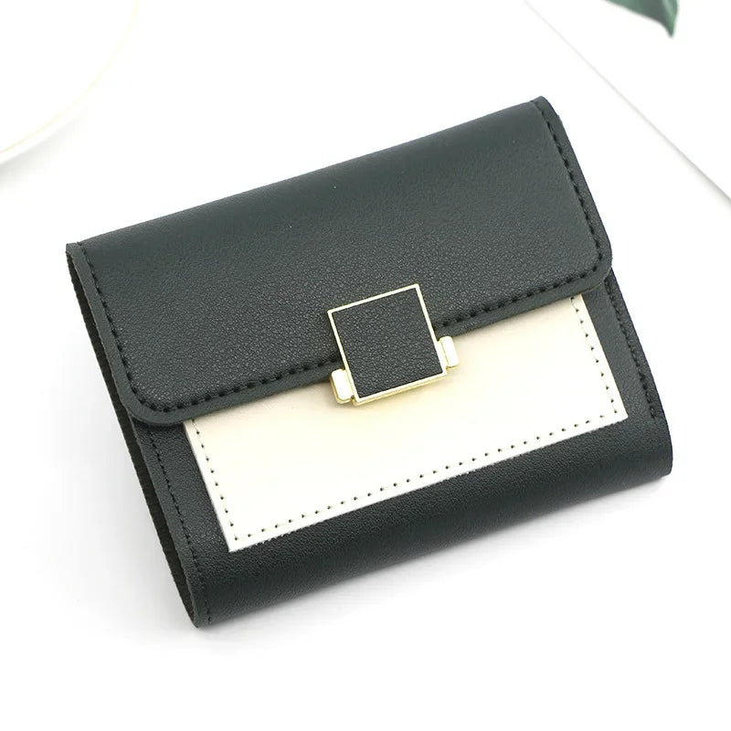 Hemasa  Leather Women Wallets Hasp Lady Money Bags Zipper Coin Purse Woman Short Wallet Money ID Card Holder Bags Purses Pocket