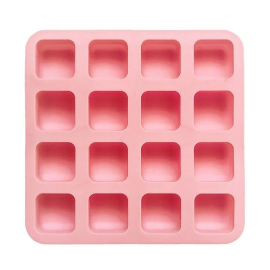 Hemasa 16-Hole Square Chocolate Mold/ Silicone Cake Pudding Dessert Mould