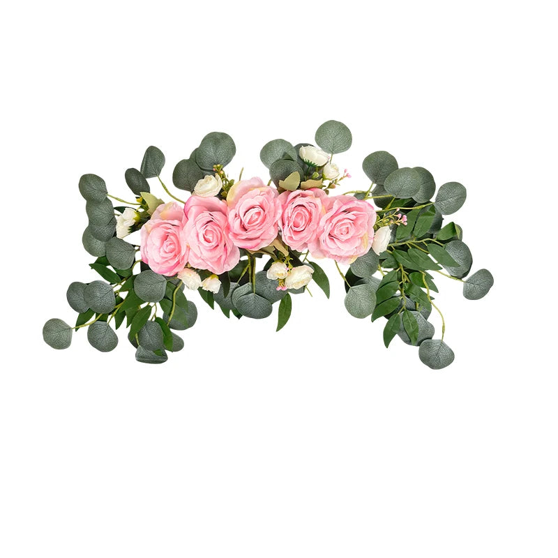 Tejesa 2026 Arch Flowers Artificial Rose for Home Decoration Wedding Flower Arrangement Drawing Board Door Frame Decor Pink White