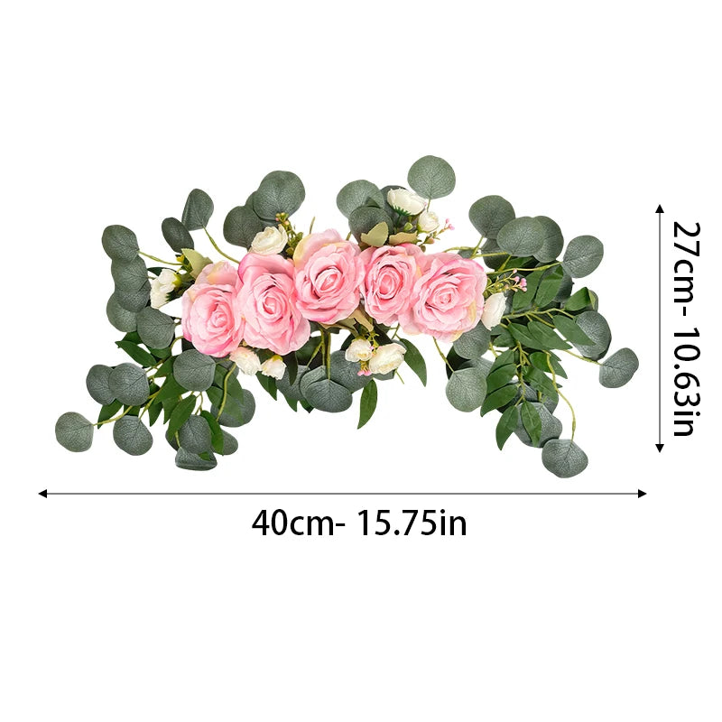 Tejesa 2026 Arch Flowers Artificial Rose for Home Decoration Wedding Flower Arrangement Drawing Board Door Frame Decor Pink White