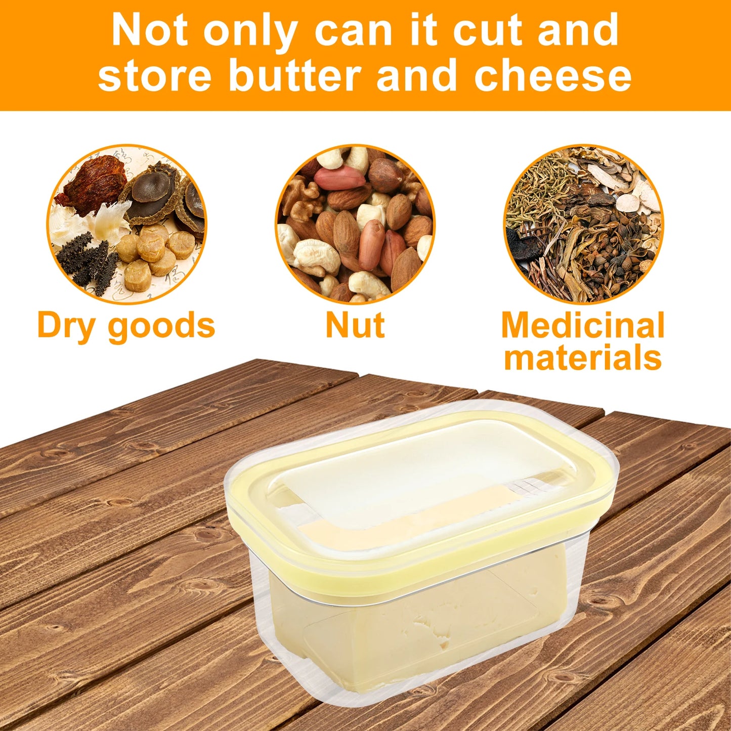 Tejesa Butter Slicer Cheese Slice Fresh-keeping Storage Box Multi-funct Slicer for Kitchen Tool Fruit Vege Chopper Butter Container