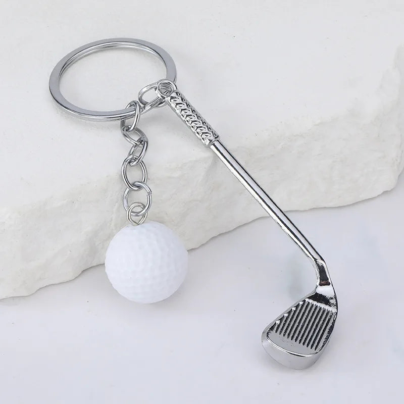 Tejesa Mini Golf Ball Pendant Keychain Cute Sport Keyring Key Chain Gifts for Teenager