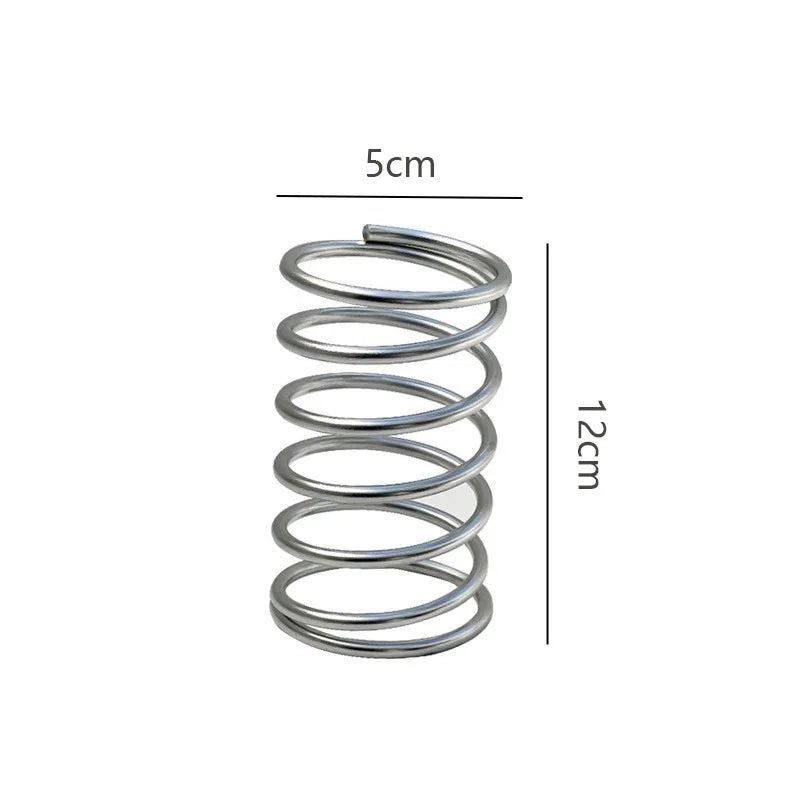 Spring Stainless Steel Cylindrical Toothbrush Stand Toothpaste Holder Pen Rack Storage Organizer Kitchen Bathroom Accessories