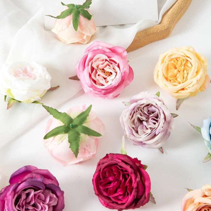 Artificial Flowers Silk Peony Home vase table Party Wedding Decoration Outdoor Garden Christmas Wreaths Flower Wall Scrapbooking