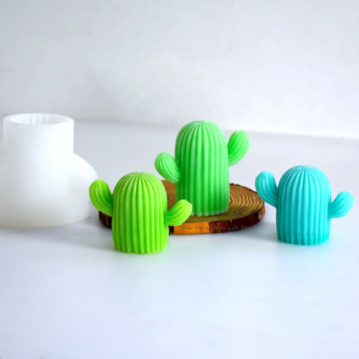 DIY Succulent Cactus Scented Candle Molds Cute Simulation Plant Silicone Mold Flower Plaster Soap Aromatherapy Candle Making