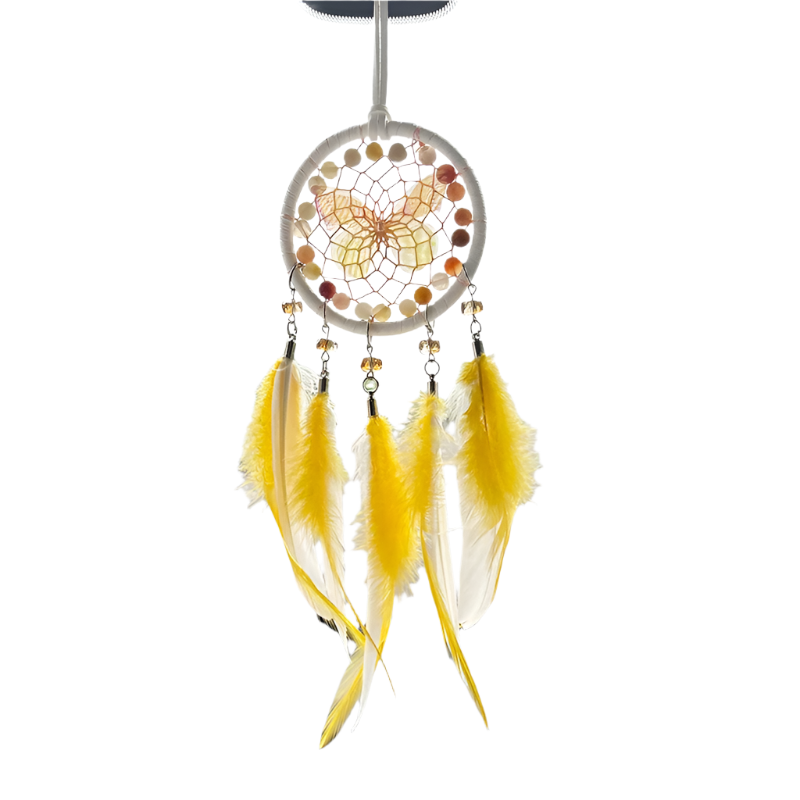 Hemasa  Hand-woven Butterfly Wind Chimes Dream Catcher Car Hanging Ornaments Birthday Festival Gifts