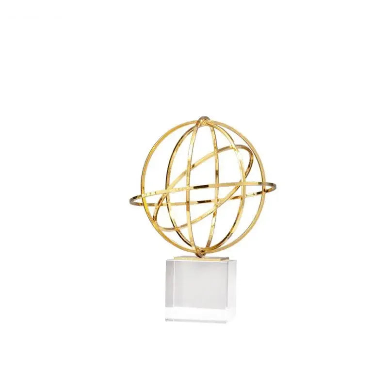 Creative Metal Geometric Ornaments Desk Decoration Ornaments Modern Decor Gold/silver Alloy Crafts Geometric Artwork Statue