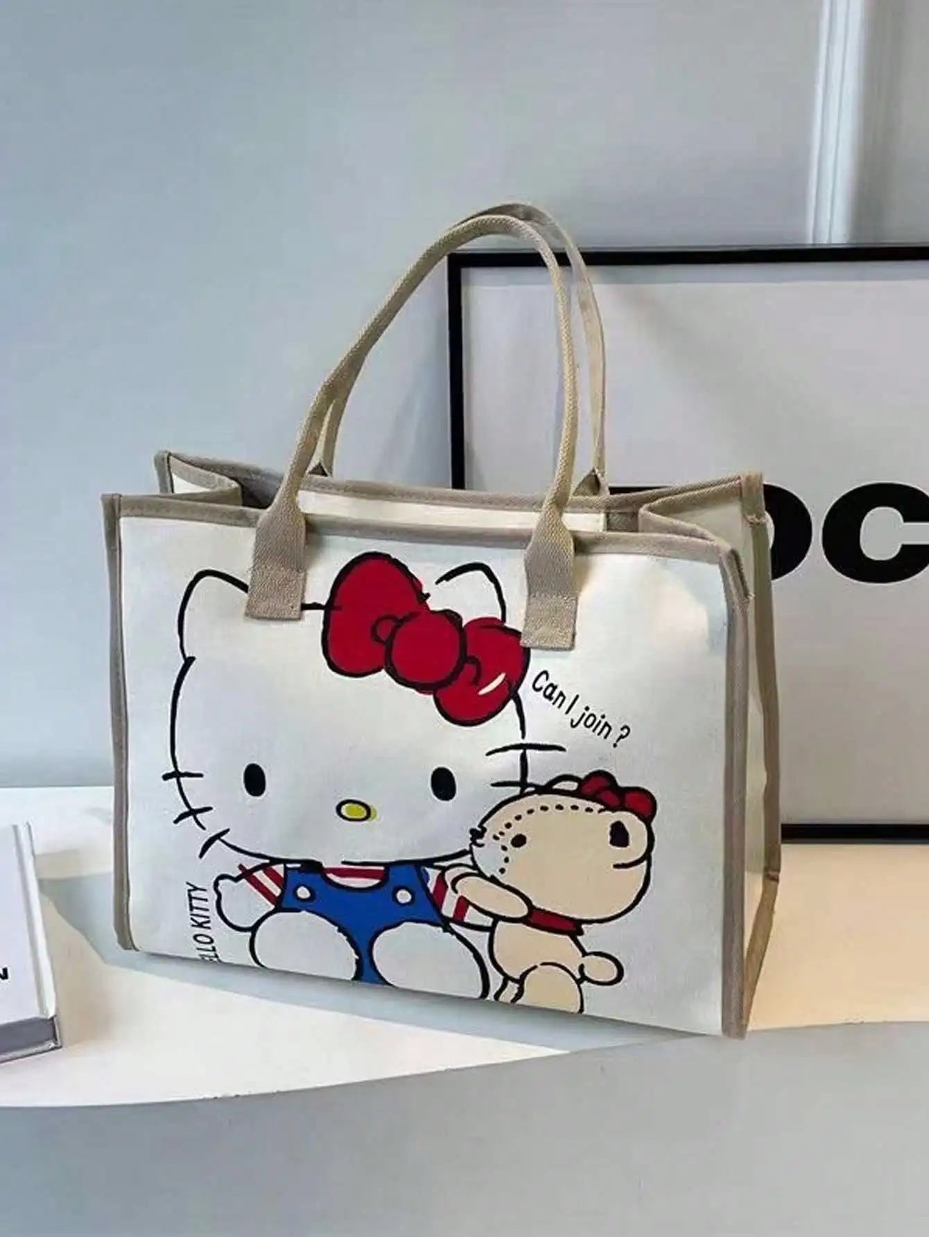 MINISO Cartoon Insulated Cinnamon Dog Kuromi Portable Lunch Bag Lunch Box Bag Student Office Workers Bring Meal Storage Bag