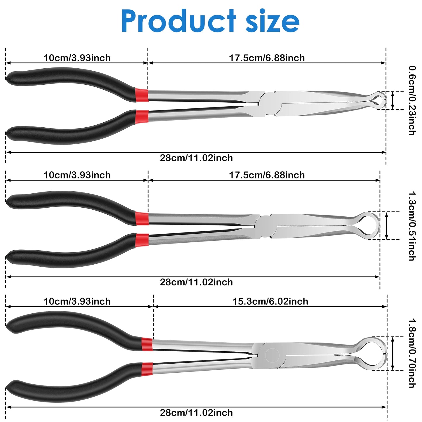 3/2pcs Spark Plug Removal Pliers O-shaped Hose Clamp Pliers Hose Gripper Plier for Narrow Space Car Electrical Disconnect Plier
