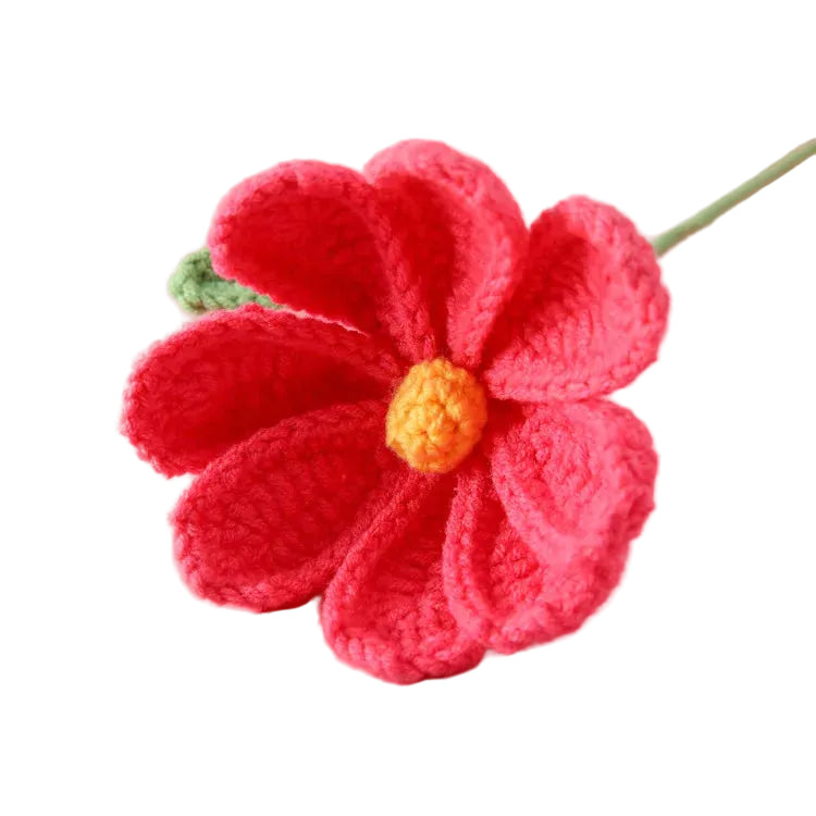 Hemasa 3Pcs  Crochet Bouquet  Knitted  Flowers for Wedding /Artificial Flower Knitting Bouquet Home Decor