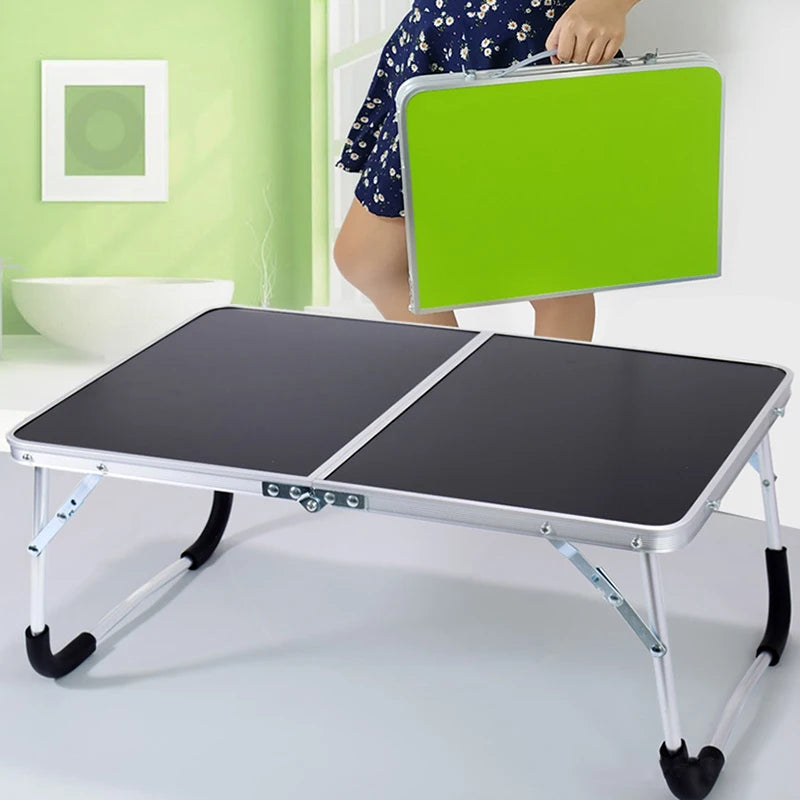 Hemasa Foldable Laptop Desk,Computer Table, Breakfast Serving Bed Tray, Portable Picnic Table, Folds in Half with Inner Storage Space