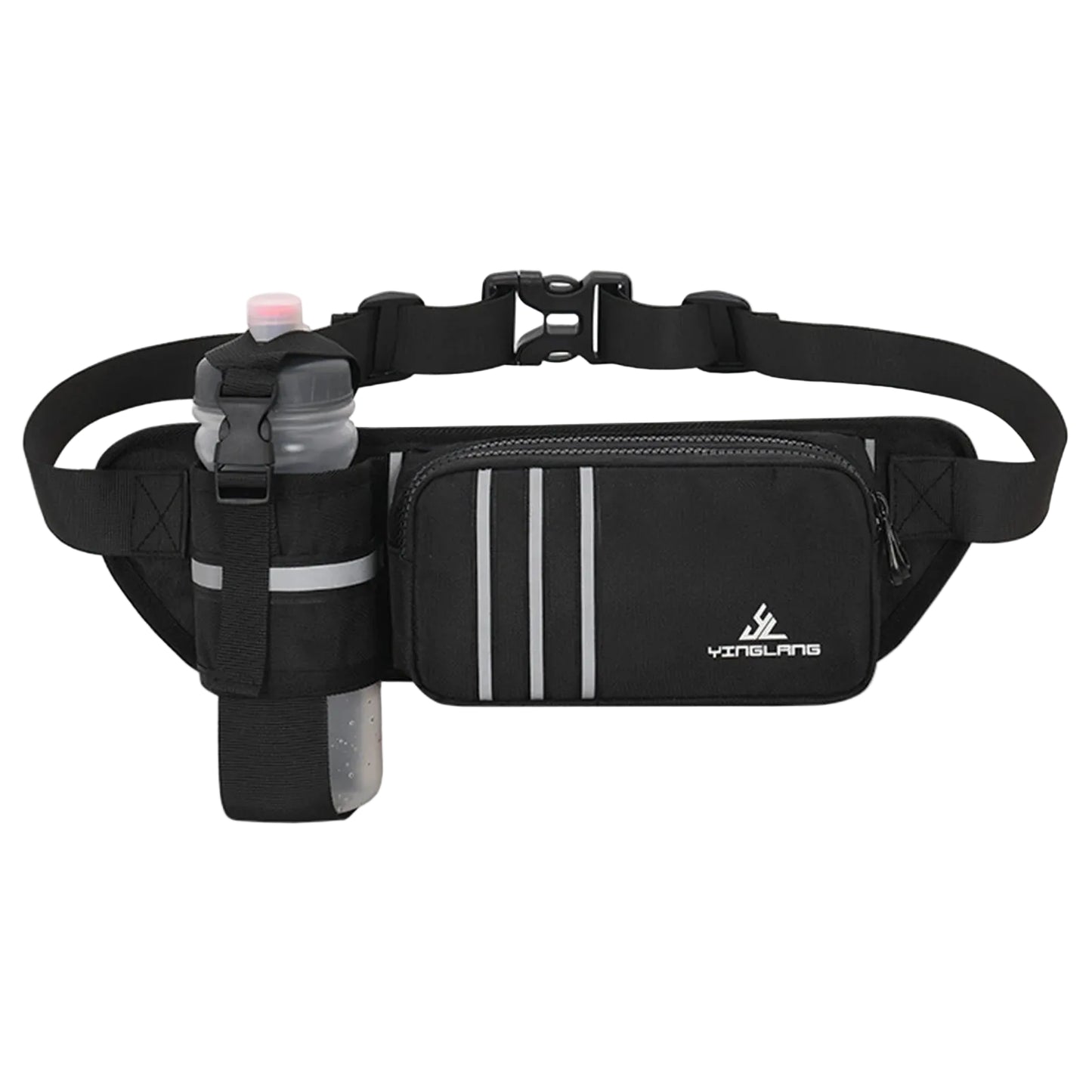 Tejesa Running Waist Bag,Sports Fanny Pack With Water Bottle Holder,Adjustables Strap Waist Bag,For Outdoor Camping Hiking
