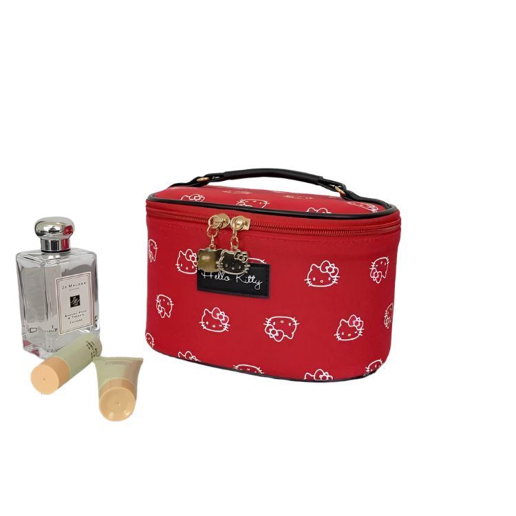 Hemasa 2PCs  Cosmetic Bag Makeup Case Wash Bags Women Bags Make Up Pouch Hello Kitty bag