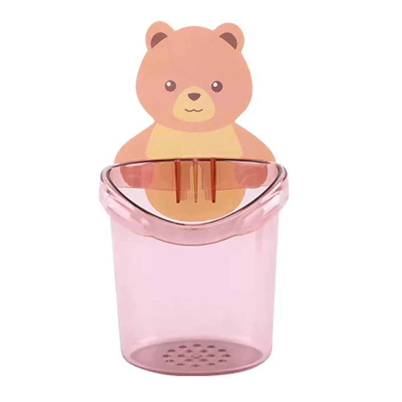 Home Bathroom Accessories Set Toothbrush Holder Toothpaste Storage Rack Wall Mount Toothbrush Cup Rack Toothbrush Stand Child