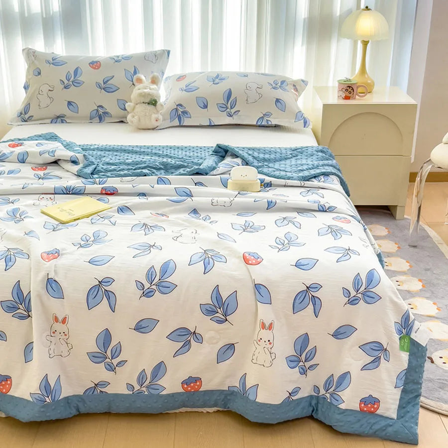 KDJEIKZ Summer Thin Comforter Ultra-Soft Air Conditioned Four Seasons 3D Beanie Comforter/Duvet/Blanket Bed 150 Single comforter