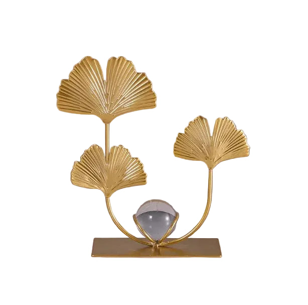 Hemasa Geometric Metal Figurines/ Crystal Ball Model Decorative Crafts/Living Room Desktop Ornaments/ Home Decorati