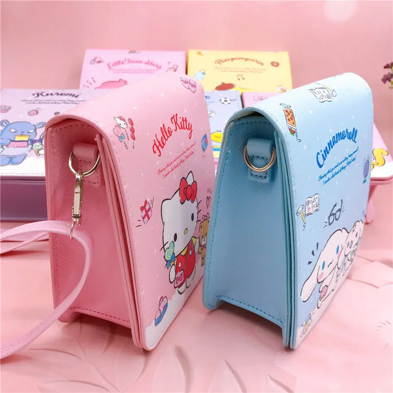 Hello Kitty Shoulder Bag Girls Gifts Sanrio Bags Melody Pudding Cinnamoroll Kuromi Little Twin Stars Crossbags Cute Coin Purses