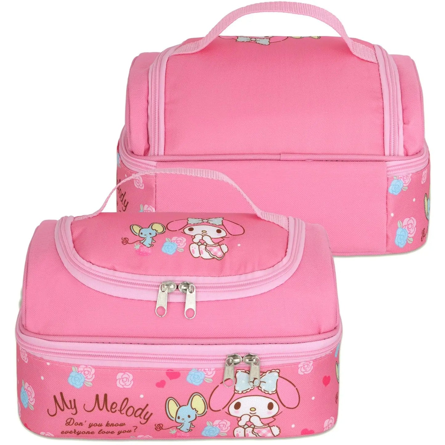 Hemasa  Kuromi  Lunch Box Large Compartment Lunch Container Tote for Work Travel hello kitty bag
