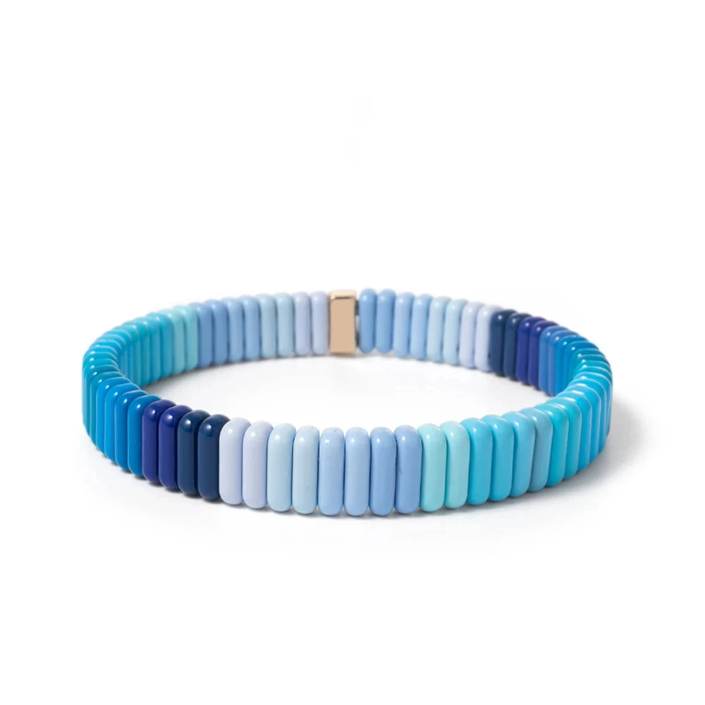 Tejesa  2X8MM Colorful  Rectangle Tile Beads Bracelets for women/Girls