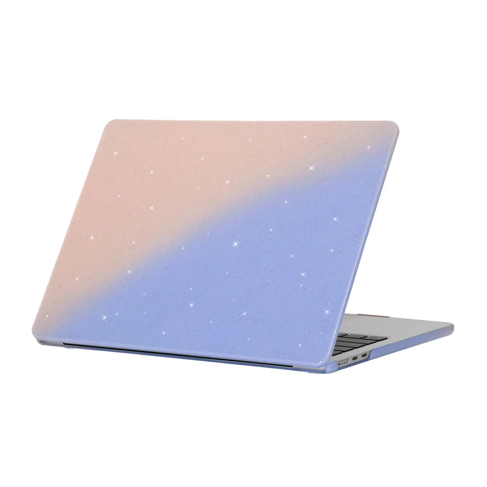 Hemasa Glitter Laptop Case for Macbook Air 13 Case M3 M2 M1 Chip New Air15 M3 Max Cover for Macbook Pro 13 A2338 A2251 Candy Skin Shell