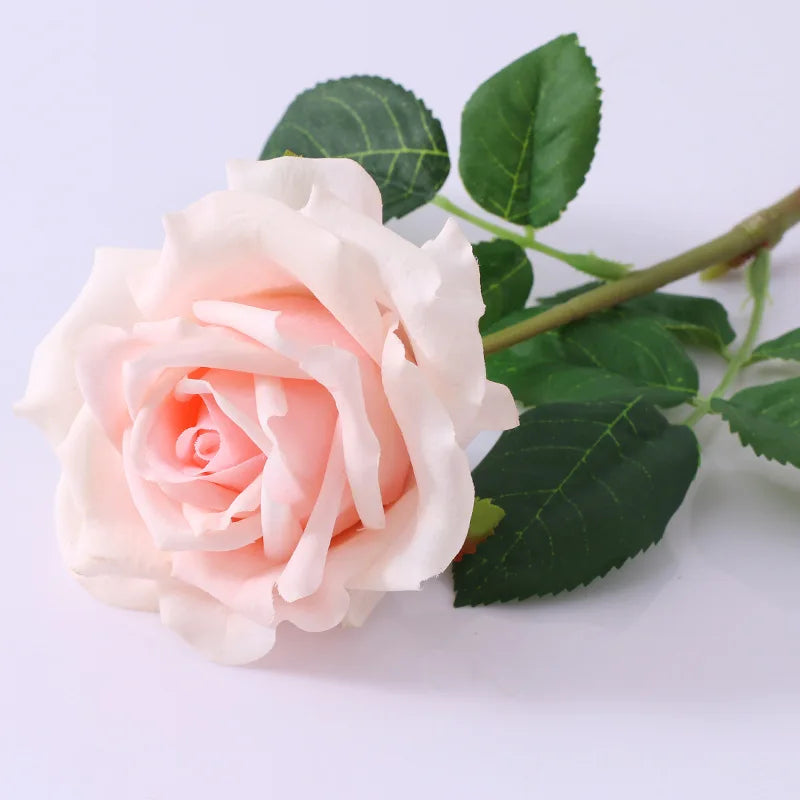 Real Touch Artificial Latex Rose Flowers Wedding Bridal Bouquet Home Dining Table Bedroom Study Garden Flower Arrangement Decor