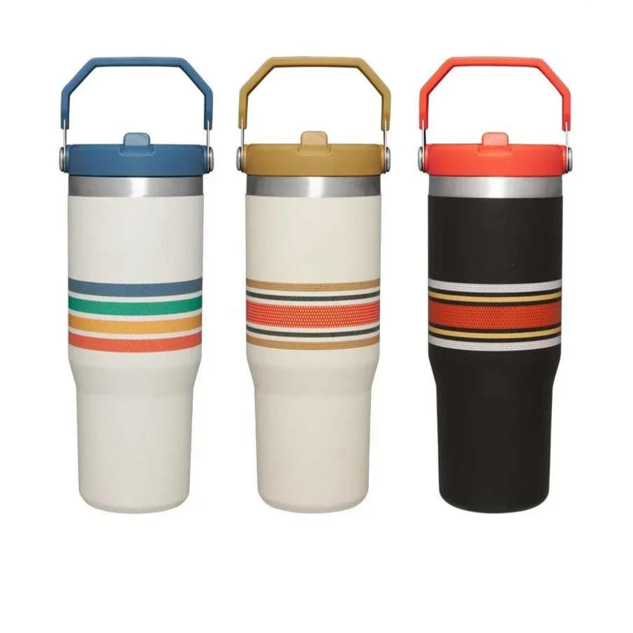 Hemasa   Tumbler With Straw Lids Stainless Steel Coffee Cup Car Mugs Vacuum Cup