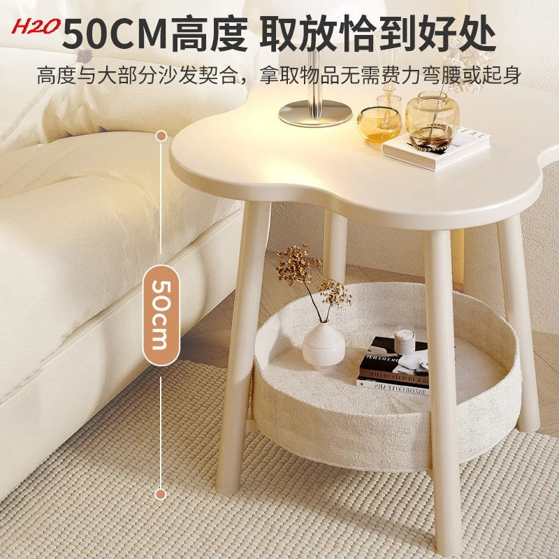 H2O Four-leaf Clover Sofa Side Several Bedroom Small Table Living Room Storage Table Creative Balcony Double Layer Coffee Table