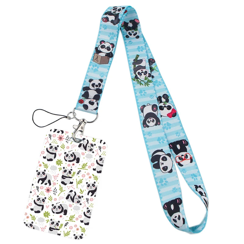 Tejesa  panda Lanyard Badge Holder ID Card /Lanyards Cell Phone Rope Key Lanyard Neck Straps Keychain