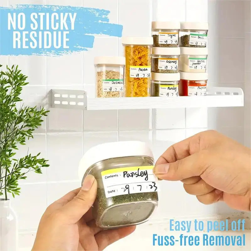 Hemasa 100 pcs/500 pcs for labeling food containers, date food self-adhesive roll sticker labels