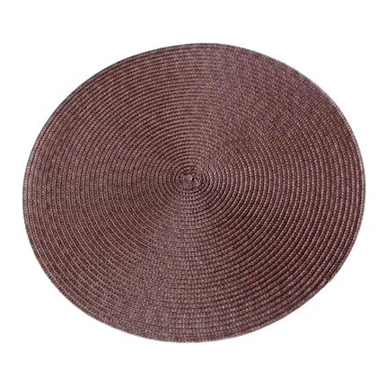 Hemasa Set of 6 Round Woven Non-slip Kitchen Placemat for Kitchen Dining Table European Style.