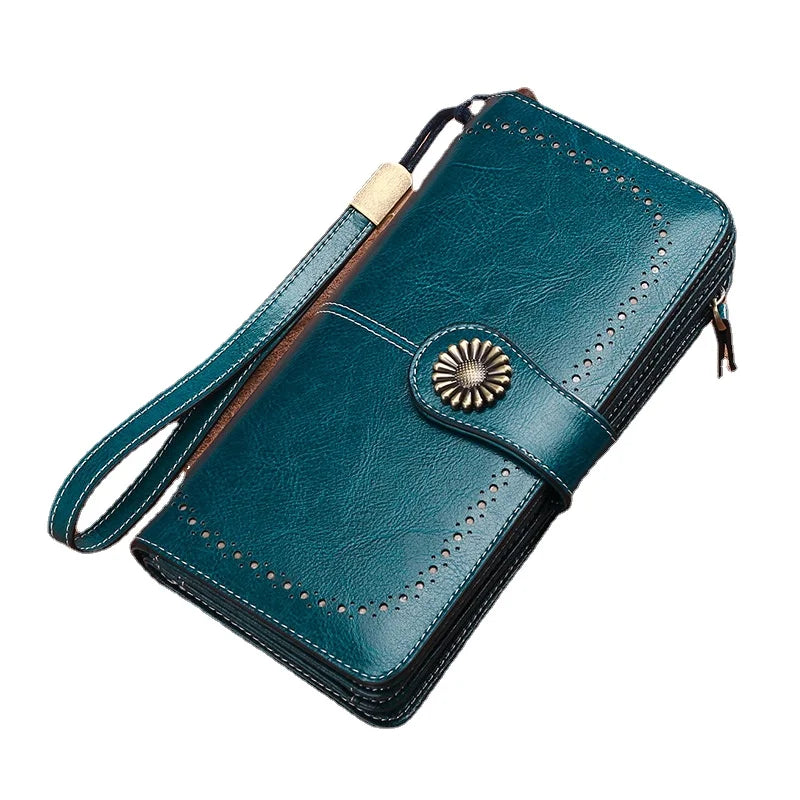 Fashion Women Wallets Fashion Long Genuine Leather Top Quality Card Holder Classic Female Purse Zipper Brand Wallet For Women
