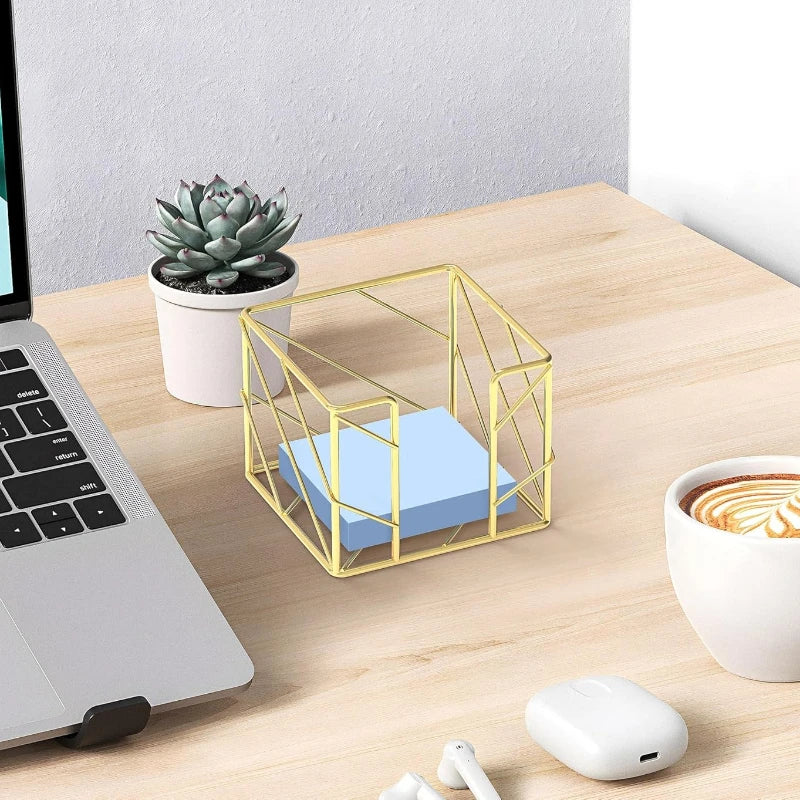 Tejesas Sticky Note & Memo Box Holder, Post Note Dispenser, Desk Organizer Storage Box for Home School Office