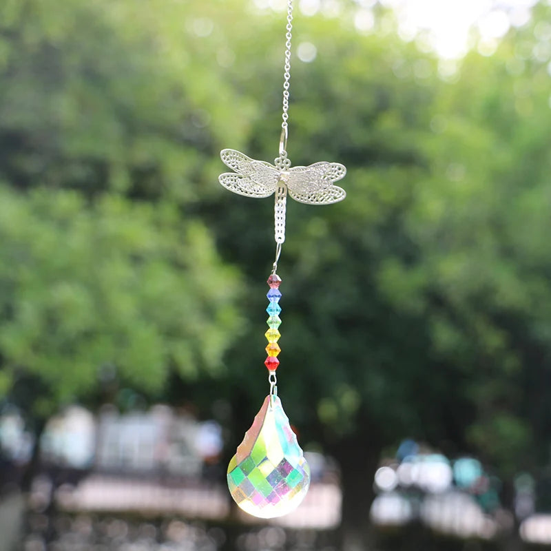 Hemasa 1PCS AB Crystal Suncatchers/Dragonfly Pendant/Window Decor Christmas Birthday Gifts