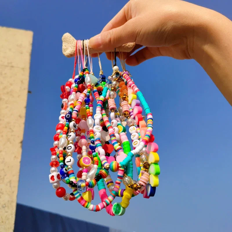 2024 New Trendy Pearl Bead Phone Strap Anti-Lost Lanyard for Women Jewelry Mobile Phone Chain Wrist Strap Rope Accessories