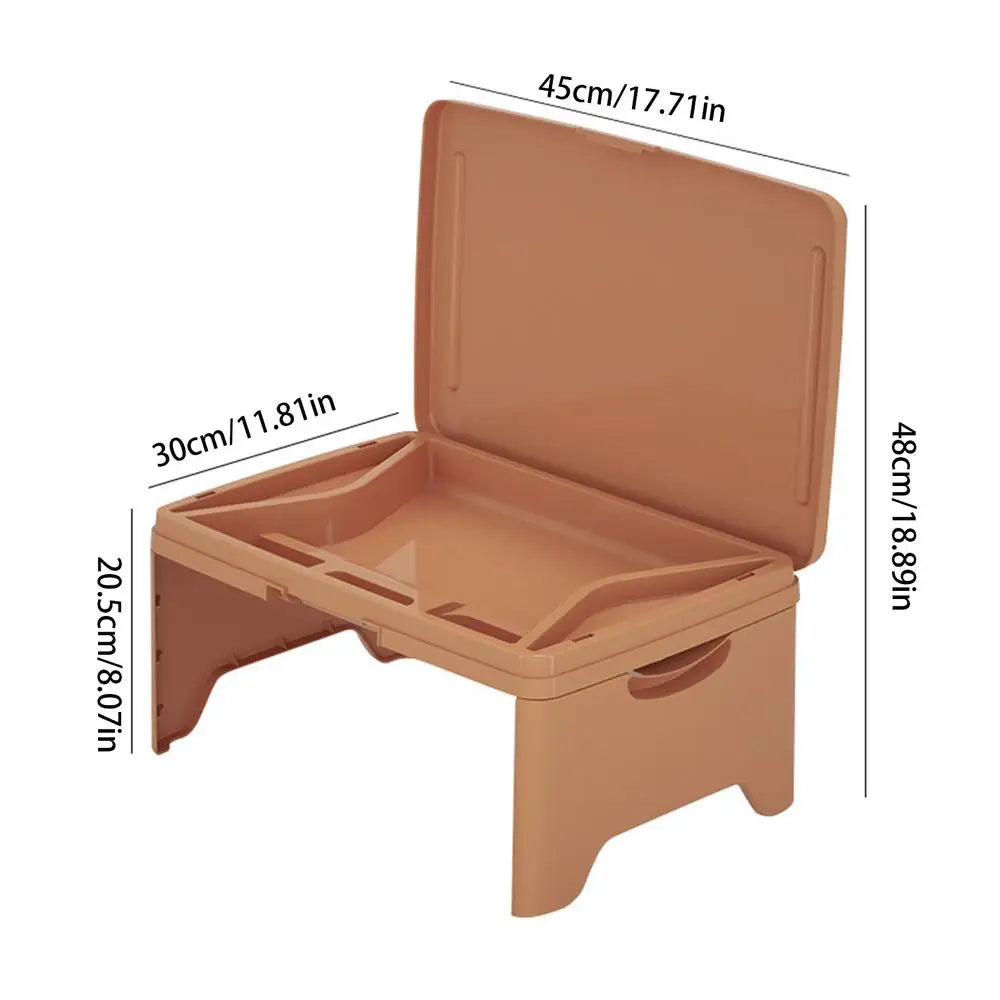 Foldable Lap Desk Bed Table Tray Folding Car Lap Desk Multi-function Portable Car Seat Table Tray Food Trays for Eating on Couch