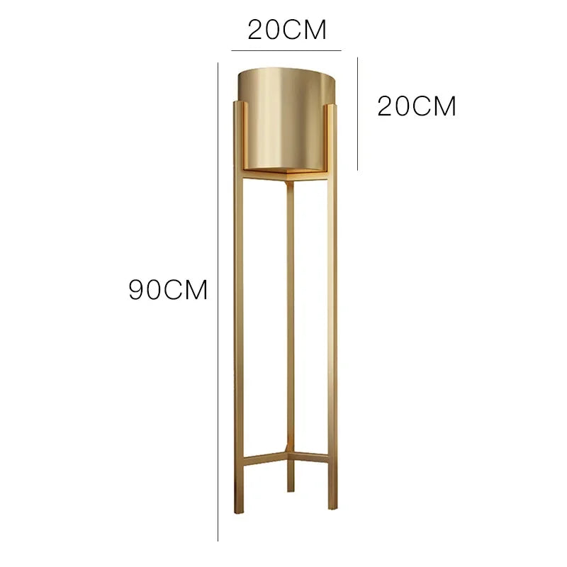 Nordic Gold Flower Rack Indoor Light Luxury Iron Flower Pot Rack Home Living Room Floor Standing Gold Decorative Storage Rack