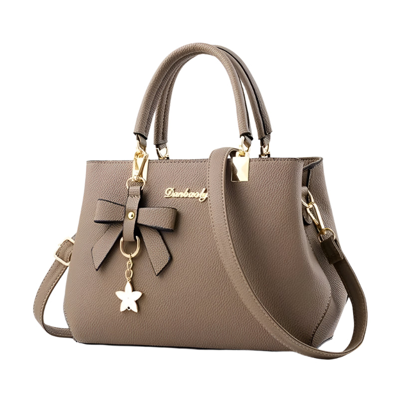 Hemasa  Women Messenger Bags with flower pendant Office Ladies Totes /Pure Leather Handbag for female Crossbody Shoulder