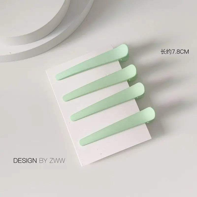 4Pcs/Set Candy Color Professional Hairdressing Salon Hairpins Plastic Duckbill Hair Clips DIY Alligator Hair Care Styling Tools