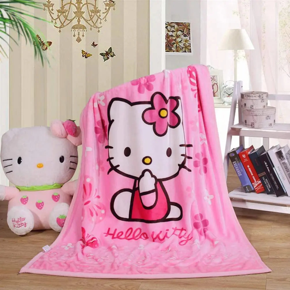 Hemasa Flannel Blanket Cute Nap Blanket/ Multifunctional Sofa Air Conditioning Gift Blanket