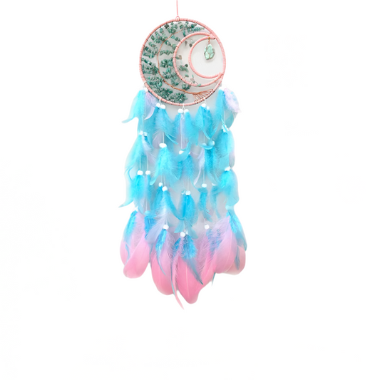 Hemasa Dream Catcher Tree of Life Hand-woven Colorful Feathers Wind Chimes Wall Decorations Bedroom Hanging Ornaments Valentine's Gifts