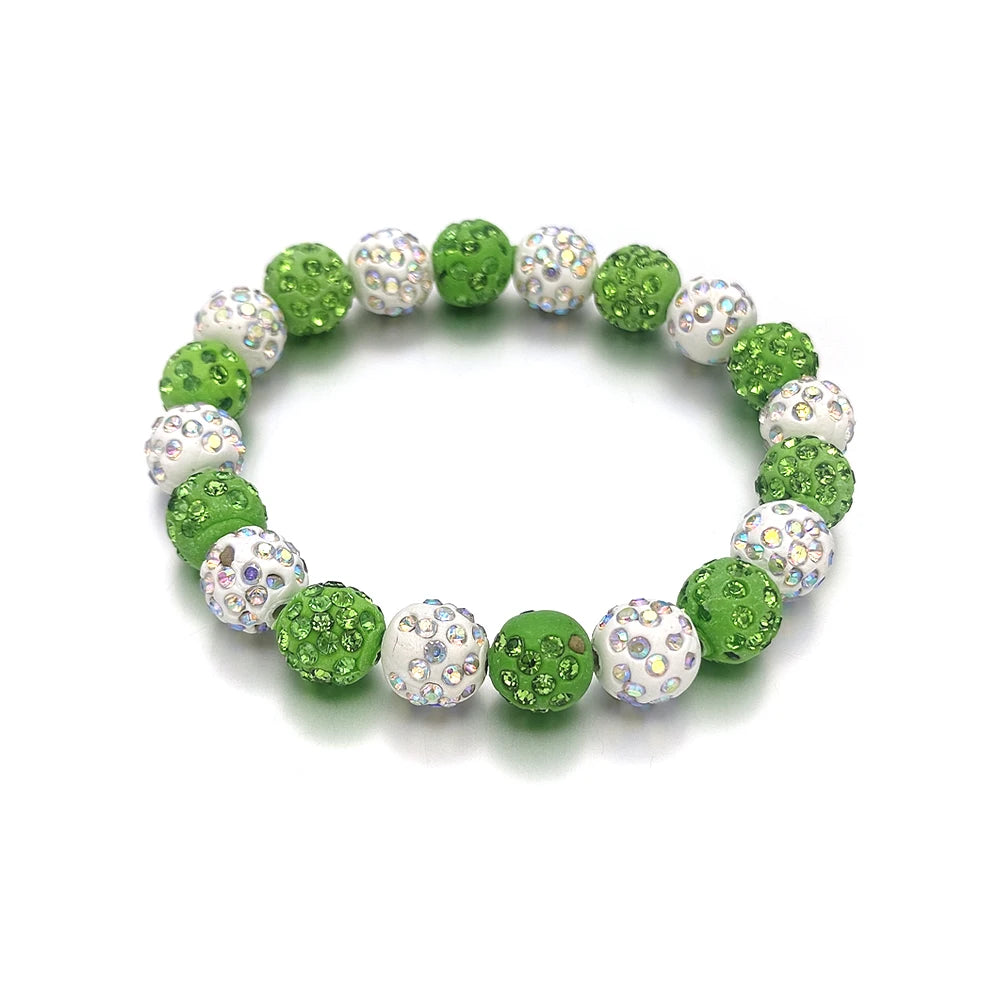Hemasa pave disco ball beads stretchable bracelets / Bangle For Women Gift