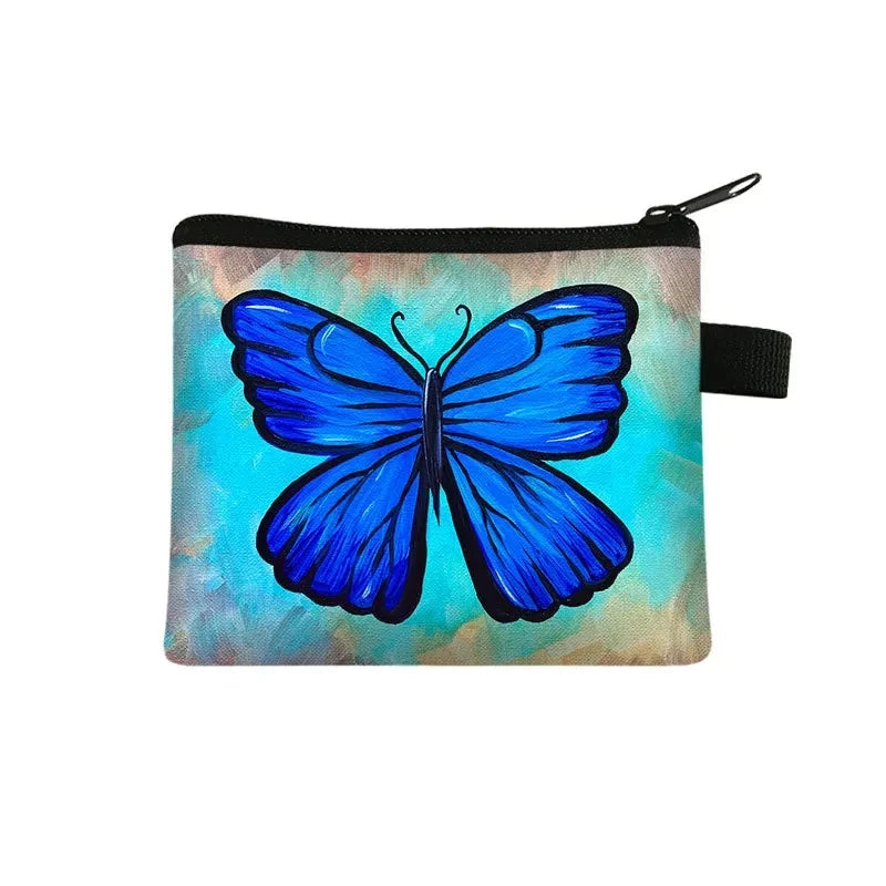 Tejesa Butterfly Printed Zero Wallet Portable Card Bag Coin Key Storage Bags Hand Bag Card Holder monedero mujer carteras Coin Purse