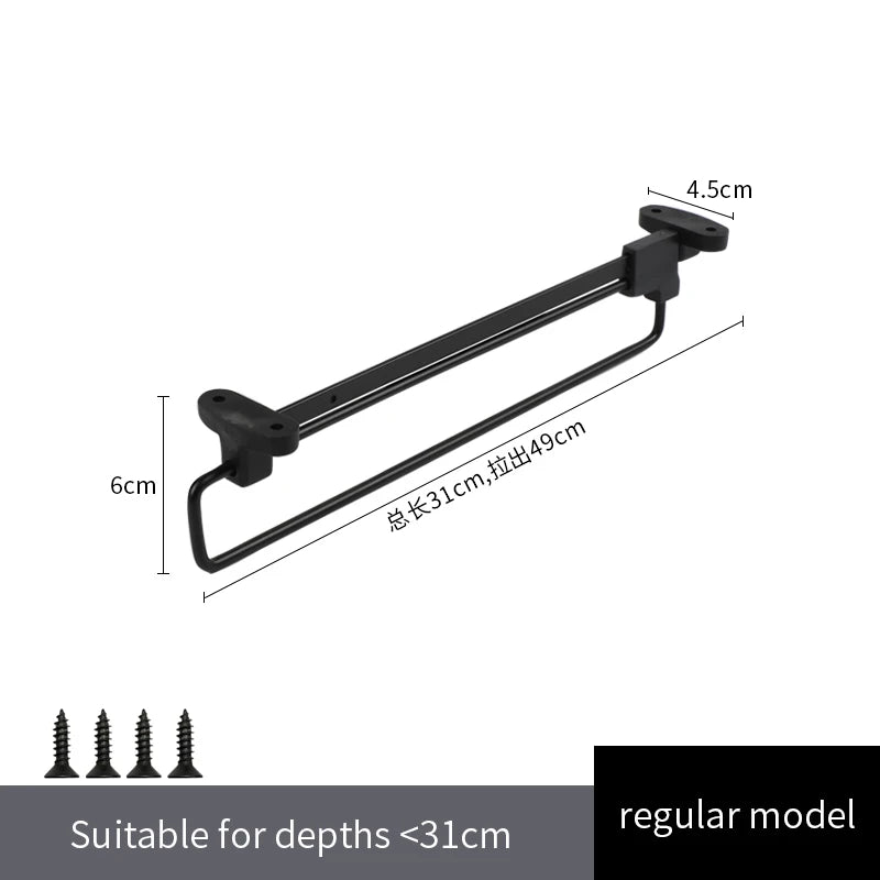 Hemasa  Closet Top Telescopic Storage Rods Closet Interior Pants Clothes Organizer Partition Hangers