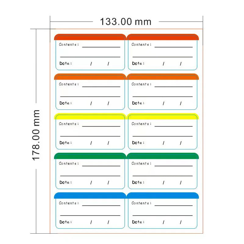 Hemasa 100 pcs/500 pcs for labeling food containers, date food self-adhesive roll sticker labels