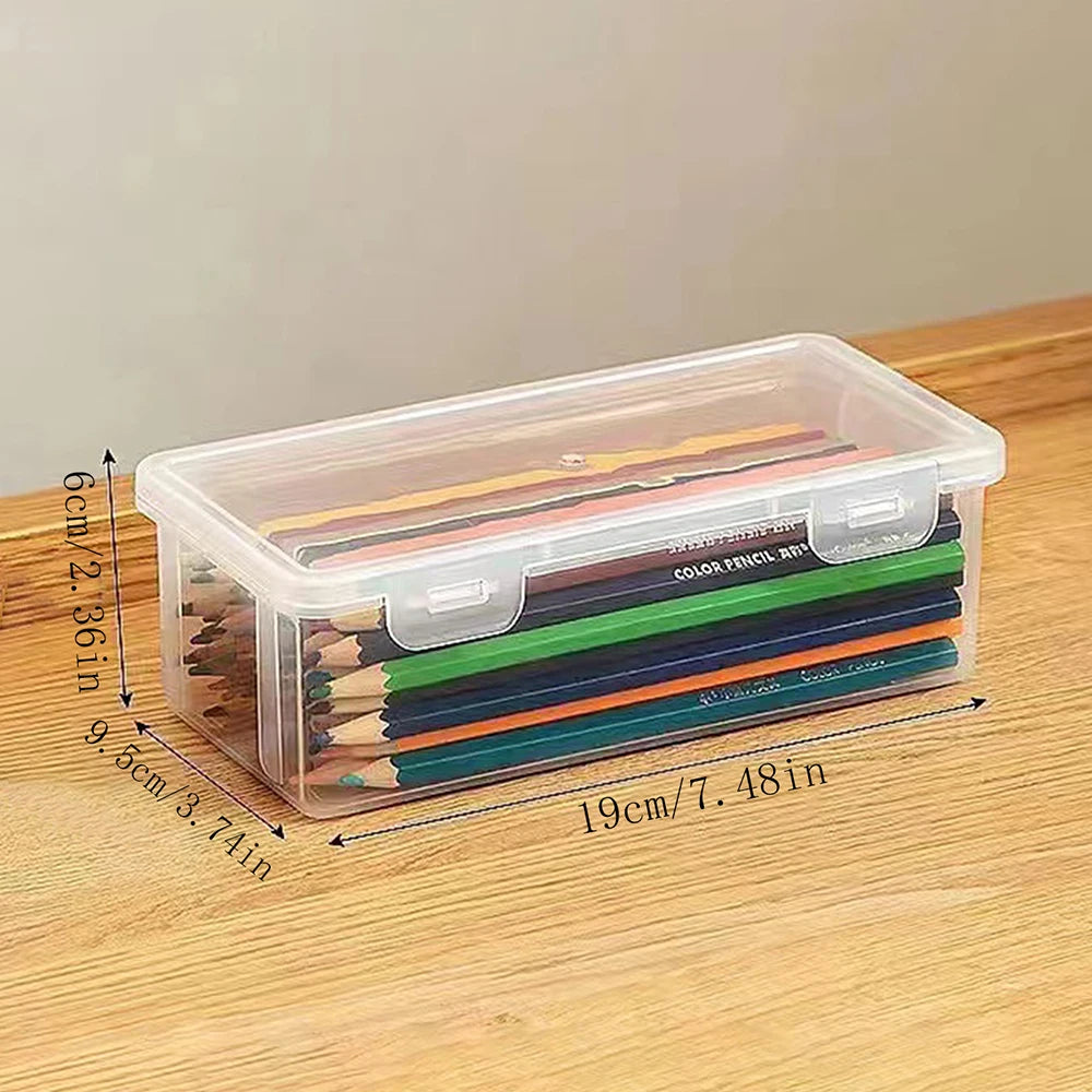 Tejesa 3/6pcs Transparent Pencil Cases/ Sketccil Case Storage Case Art Student Pencil Case/School Office Supplies