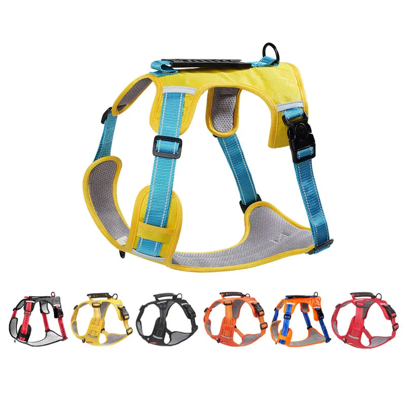 Reflective adjustable breathable harness for medium and large Labrador Shiba Inu dog harness French Bulldog large dog collar